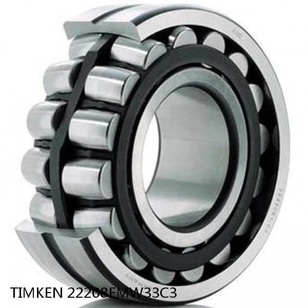 22208EMW33C3 TIMKEN Spherical Roller Bearings Steel Cage